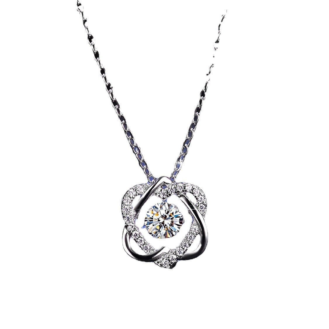 Heart of Memories – S925 Sterling Silver Heart Moissanite Smart Necklace – Timeless Love & Brilliance