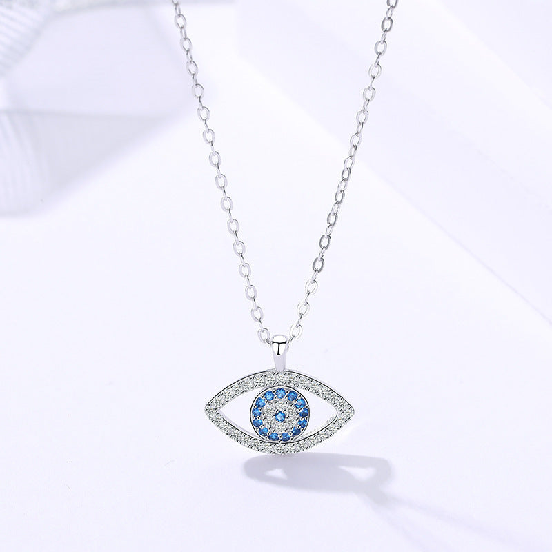 Guardian Gaze – S925 Sterling Silver Demon Eye Korean Style Necklace