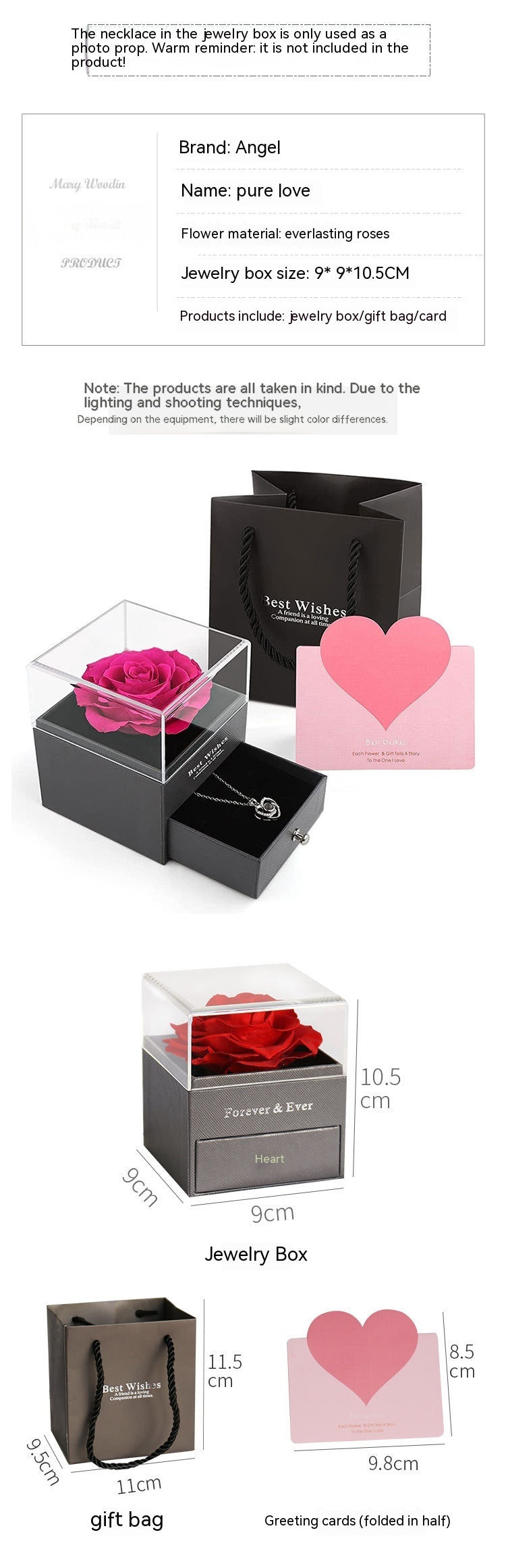 Forever in Bloom – Preserved Flower Rose Jewelry Box Acrylic Gift Box