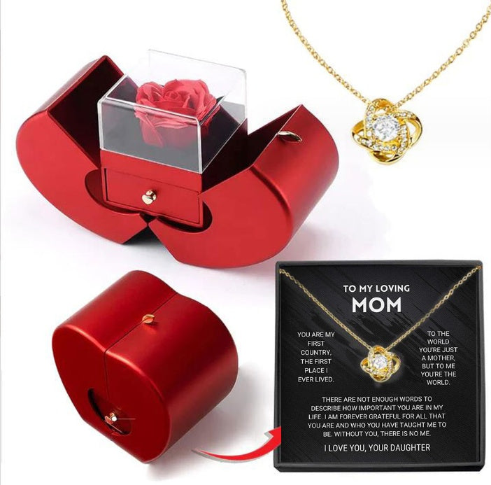 Eternal Apple – Preserved Rose & Jewelry Keepsake Box