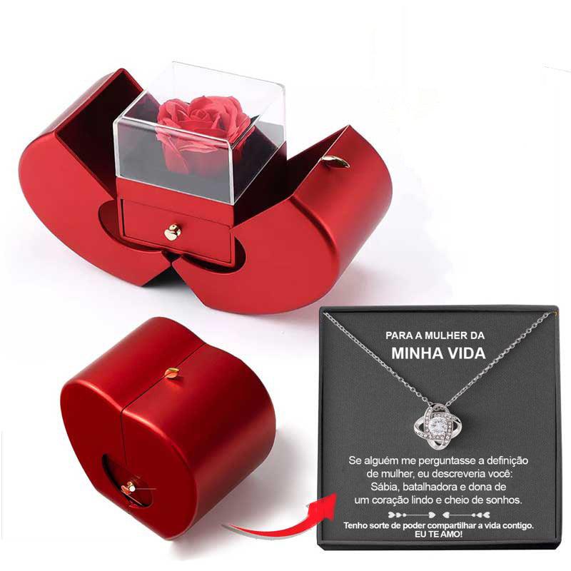 Eternal Apple – Preserved Rose & Jewelry Keepsake Box