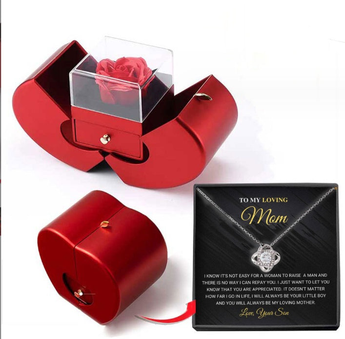 Eternal Apple – Preserved Rose & Jewelry Keepsake Box