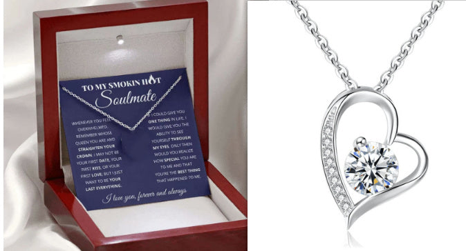 Promise in Silver – S925 Sterling Silver Heart-Shaped Pendant Necklace for Her