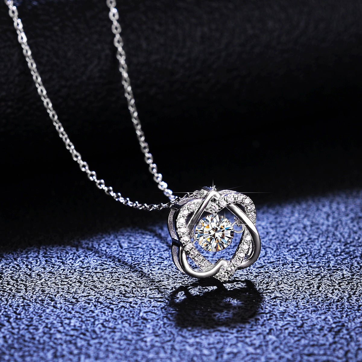 Heart of Memories – S925 Sterling Silver Heart Moissanite Smart Necklace – Timeless Love & Brilliance