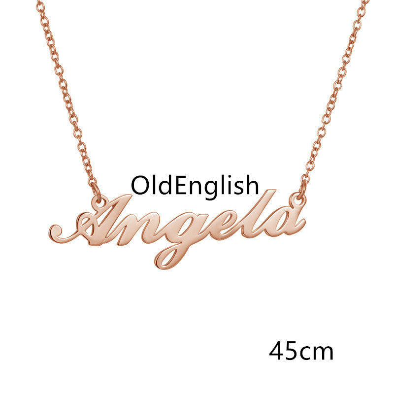Your Name, Your Story – Necklace Alloy Pendant Font Fascinating Pendant Personalized Necklace