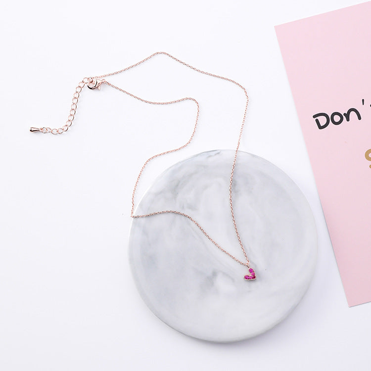 Small red heart necklace