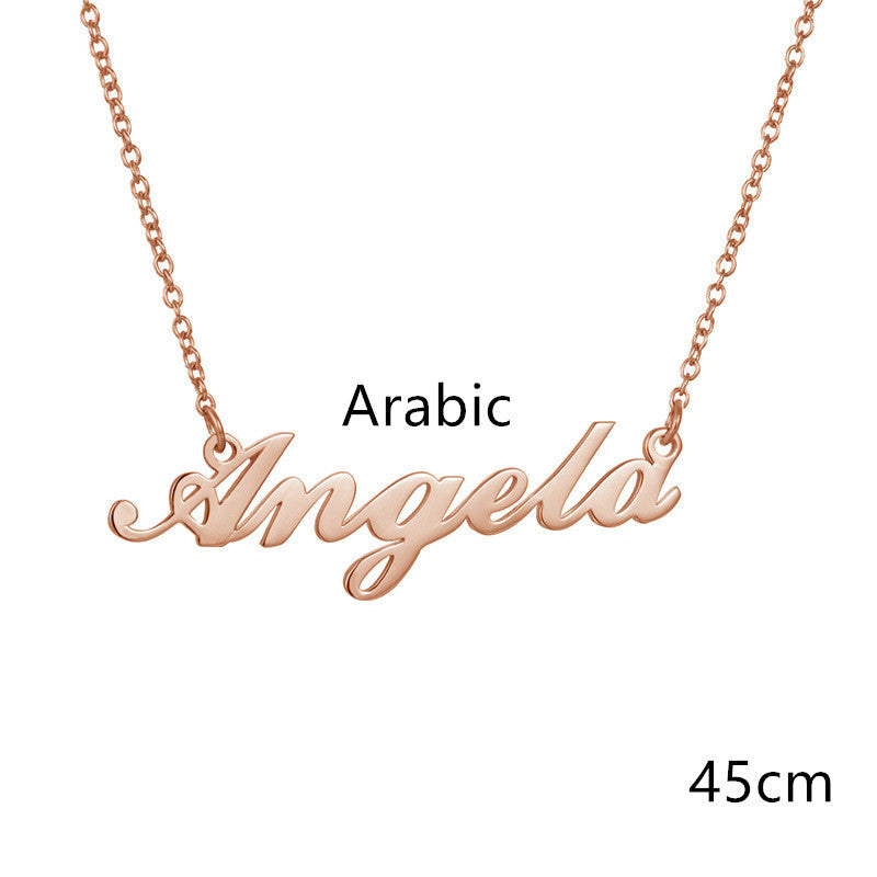 Your Name, Your Story – Necklace Alloy Pendant Font Fascinating Pendant Personalized Necklace