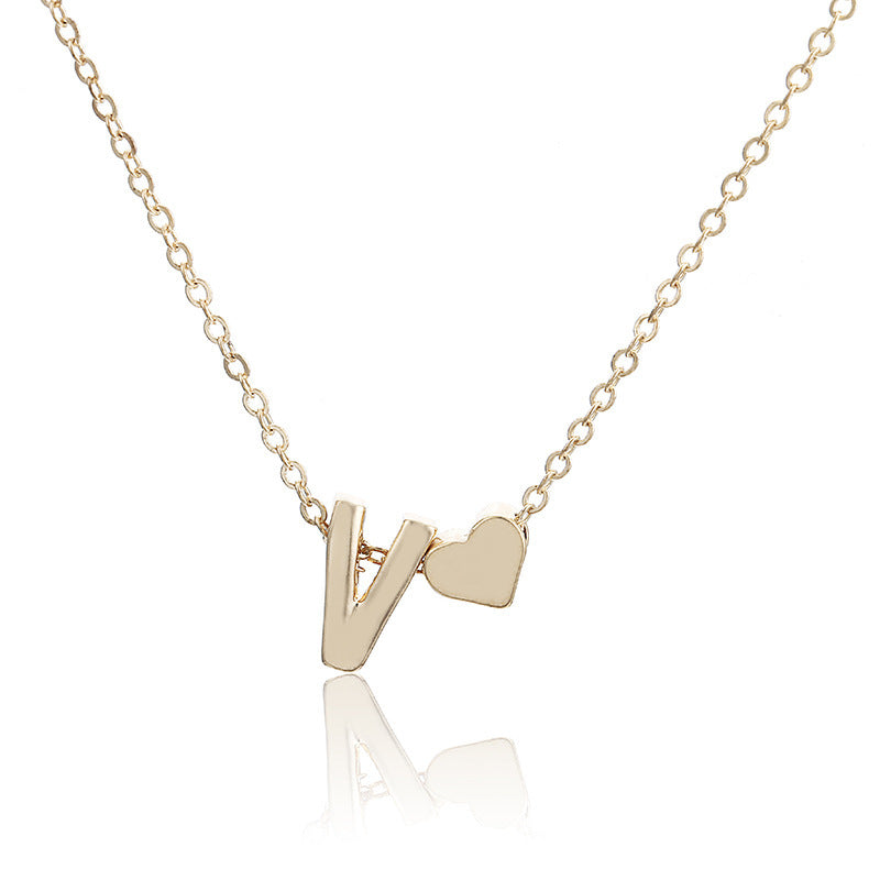 Forever Yours – Personalised Peach Clavicle Chain Necklace