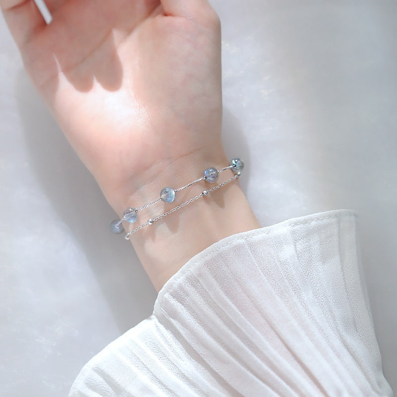 Twin Moonlight – Double Moonstone Bracelet for Emotional Balance