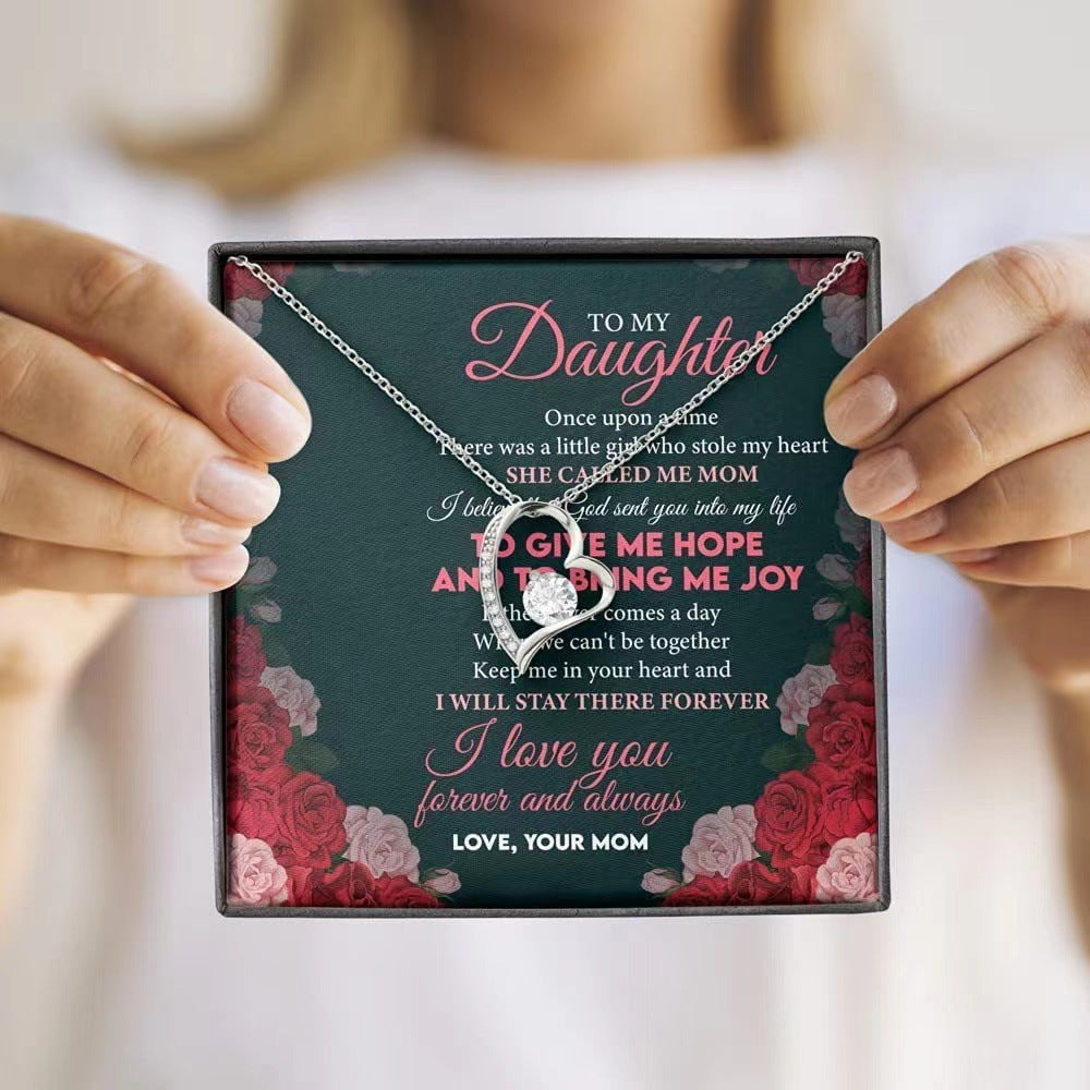 Ever Yours – Mother & Daughter Clavicle Heart Necklace