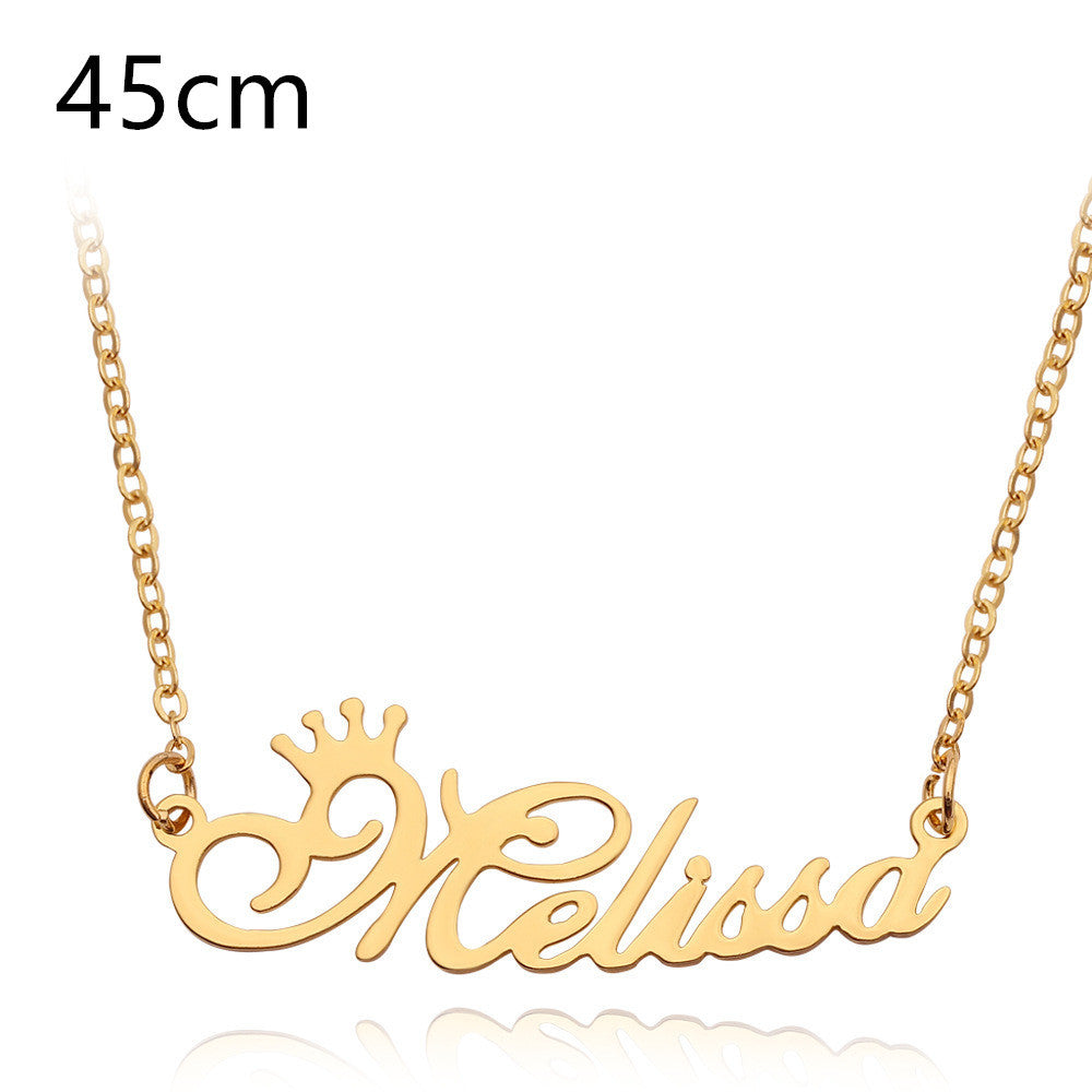 Your Name, Your Story – Necklace Alloy Pendant Font Fascinating Pendant Personalized Necklace