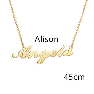 Your Name, Your Story – Necklace Alloy Pendant Font Fascinating Pendant Personalized Necklace