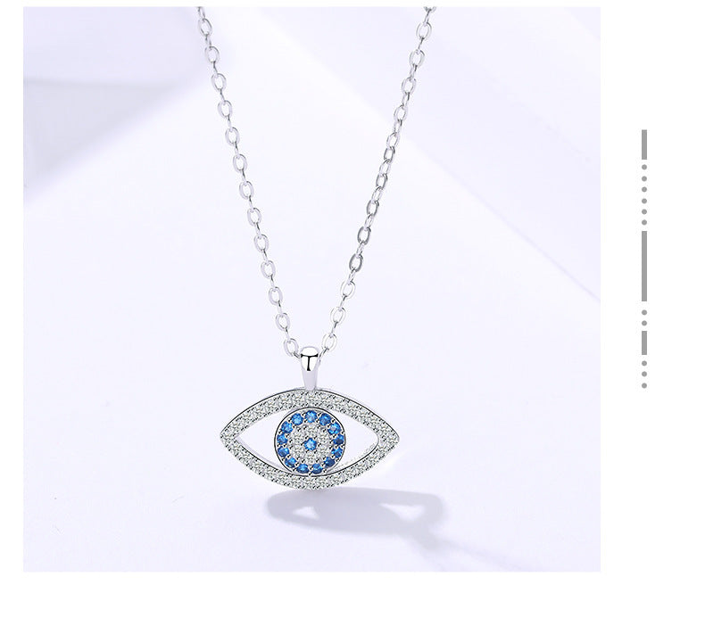 Guardian Gaze – S925 Sterling Silver Demon Eye Korean Style Necklace