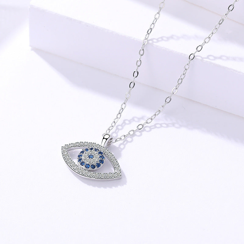 Guardian Gaze – S925 Sterling Silver Demon Eye Korean Style Necklace