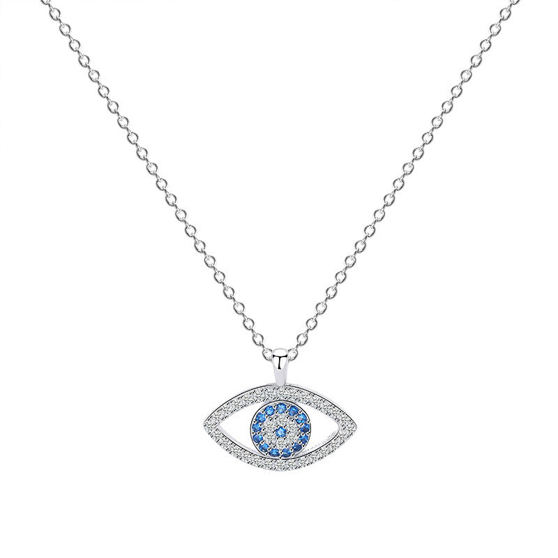 Guardian Gaze – S925 Sterling Silver Demon Eye Korean Style Necklace