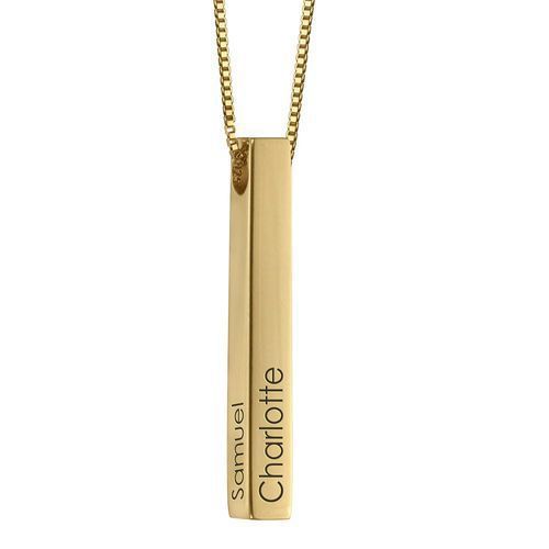 Your Name, Your Story – Personalized 925 Silver Bar Pendant