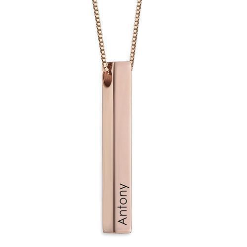 Your Name, Your Story – Personalized 925 Silver Bar Pendant
