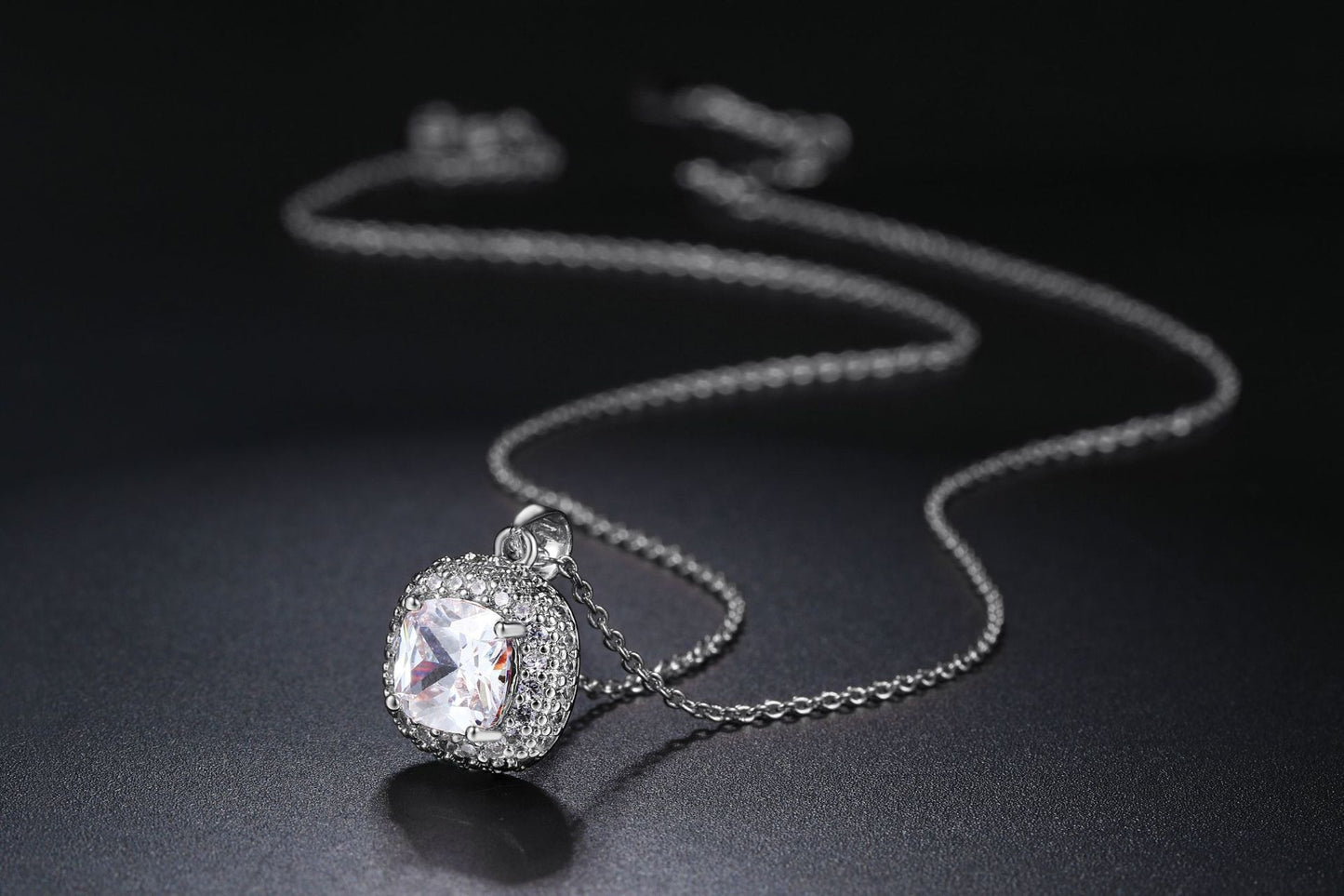 Modern Love, Square Grace – Ladies’ Pendant Necklace