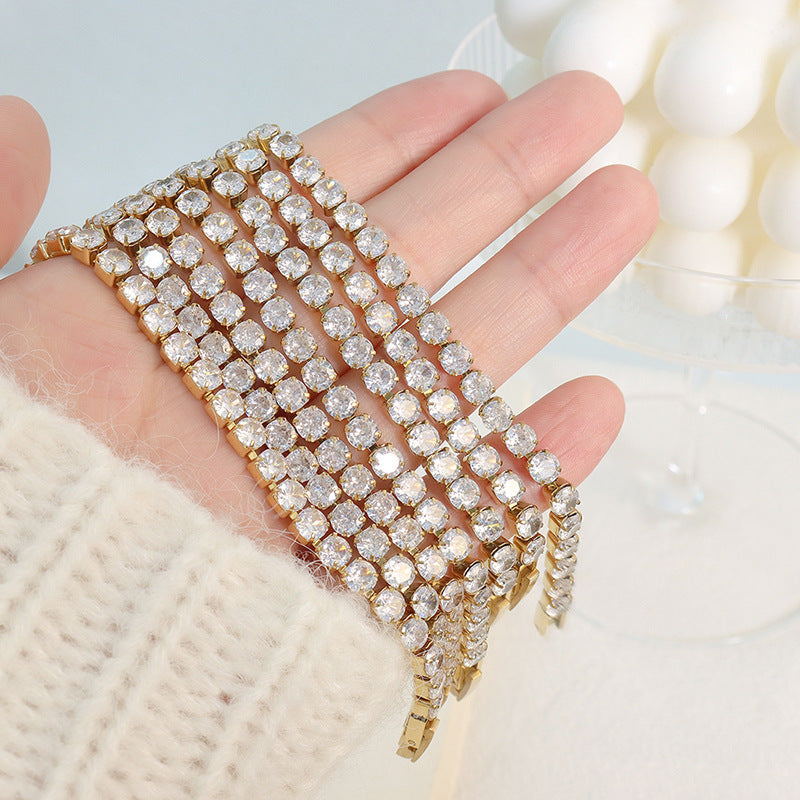 Enduring Spark – Jeweled Titanium-Link Bracelet