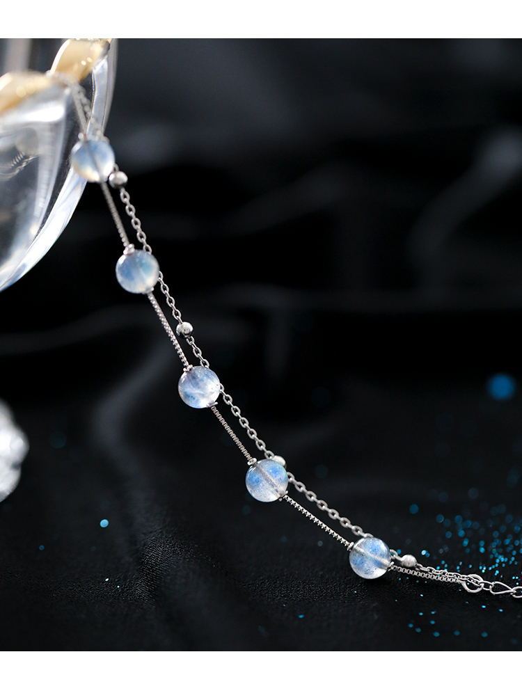 Twin Moonlight – Double Moonstone Bracelet for Emotional Balance