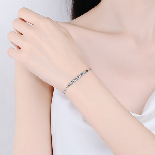 Soul Link – S925 Sterling Silver Cuban Moissanite Bracelet – Dazzling Luxury for Every Occasion