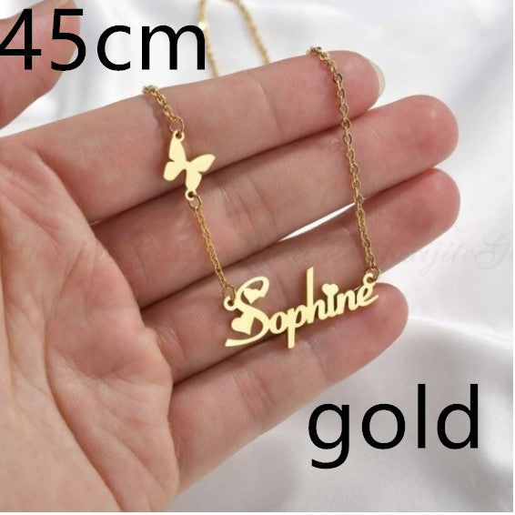 Your Name, Your Story – Necklace Alloy Pendant Font Fascinating Pendant Personalized Necklace