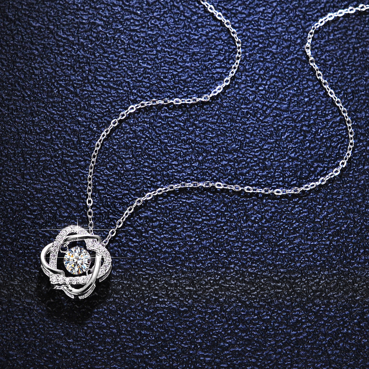Heart of Memories – S925 Sterling Silver Heart Moissanite Smart Necklace – Timeless Love & Brilliance
