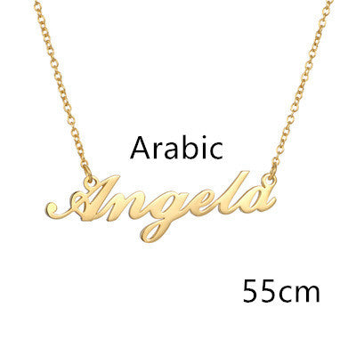 Your Name, Your Story – Necklace Alloy Pendant Font Fascinating Pendant Personalized Necklace