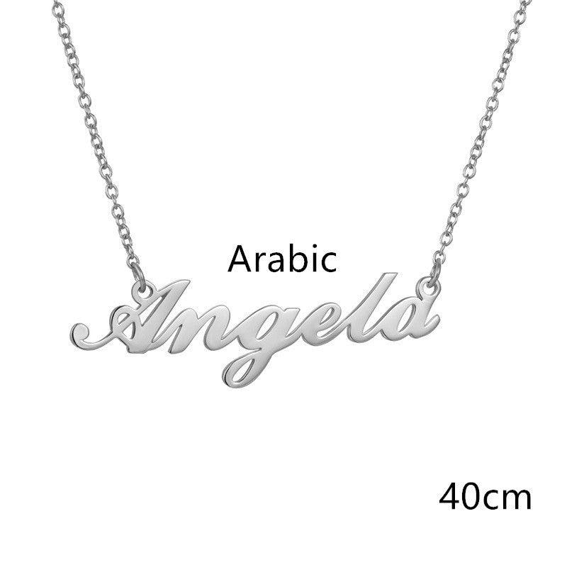 Your Name, Your Story – Necklace Alloy Pendant Font Fascinating Pendant Personalized Necklace