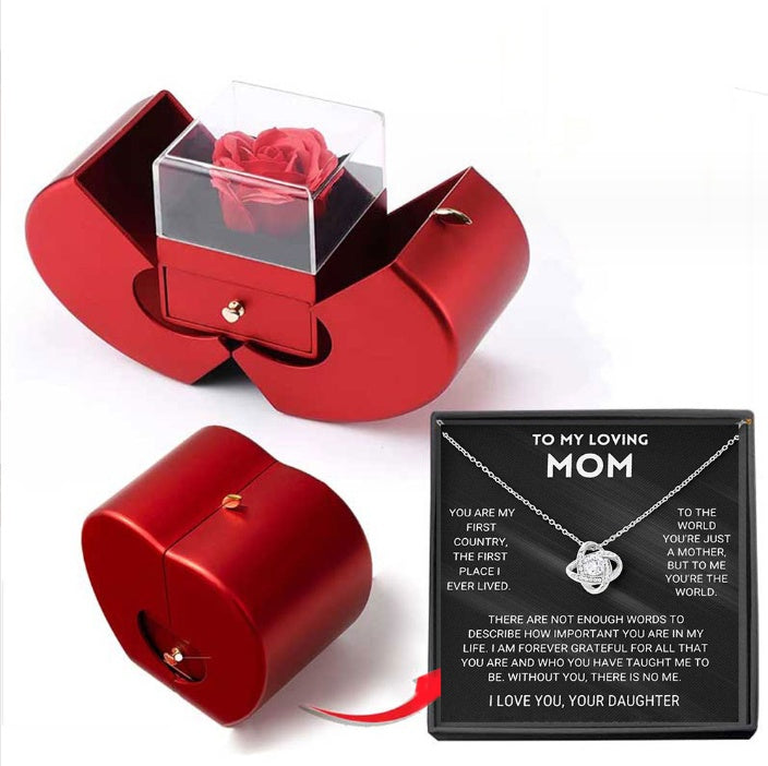 Eternal Apple – Preserved Rose & Jewelry Keepsake Box