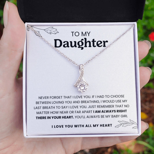 Spark of Clarity – Dazzling Zircon Pendant for Daughter