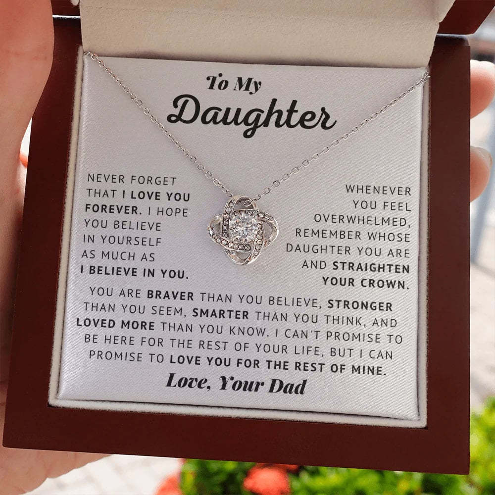 Heart of Eternity – Hollow Clavicle Pendant for Daughter with wooden light box.