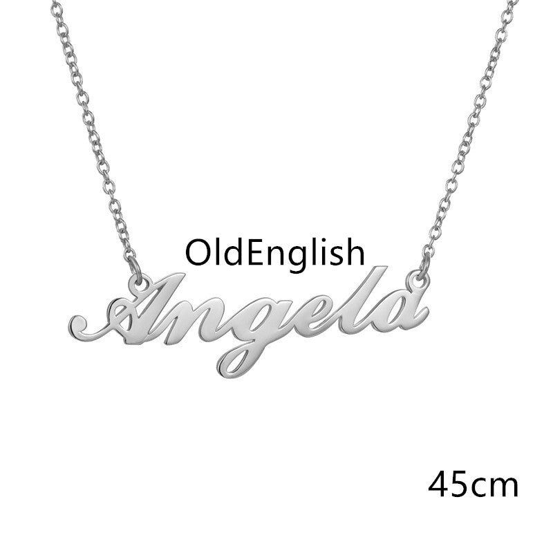 Your Name, Your Story – Necklace Alloy Pendant Font Fascinating Pendant Personalized Necklace