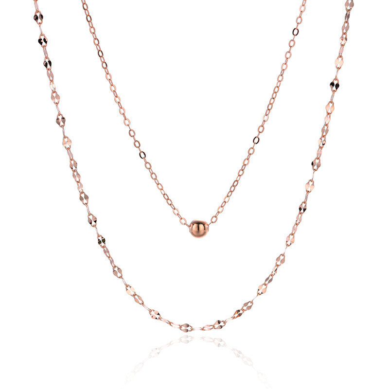 Layered Radiance – Light Beads Double Chain Necklace