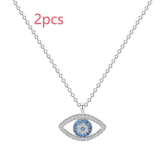 Guardian Gaze – S925 Sterling Silver Demon Eye Korean Style Necklace