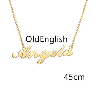 Your Name, Your Story – Necklace Alloy Pendant Font Fascinating Pendant Personalized Necklace