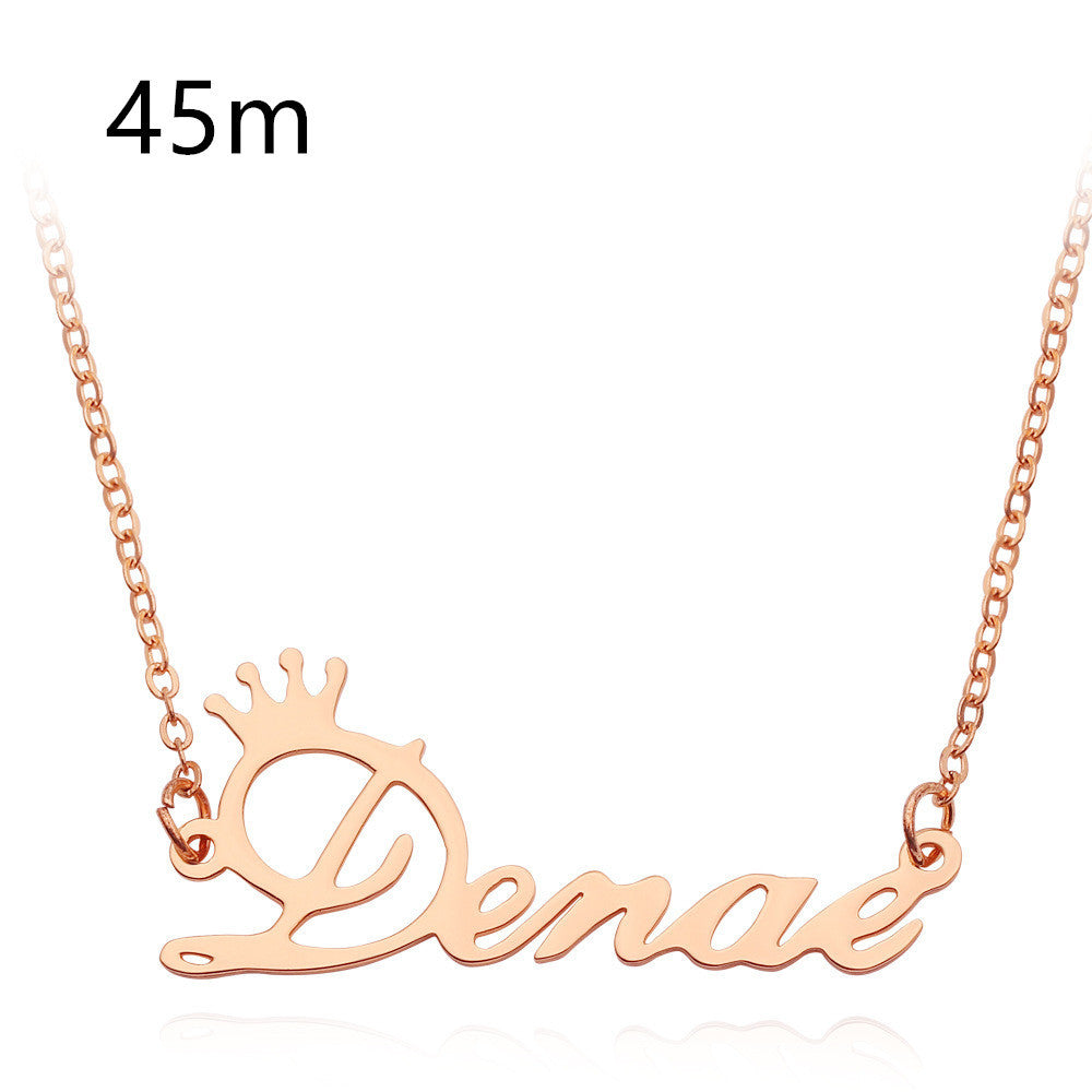 Your Name, Your Story – Necklace Alloy Pendant Font Fascinating Pendant Personalized Necklace