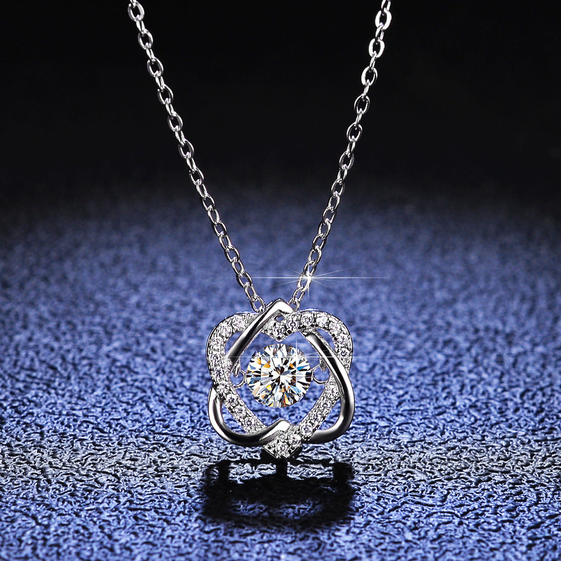Heart of Memories – S925 Sterling Silver Heart Moissanite Smart Necklace – Timeless Love & Brilliance