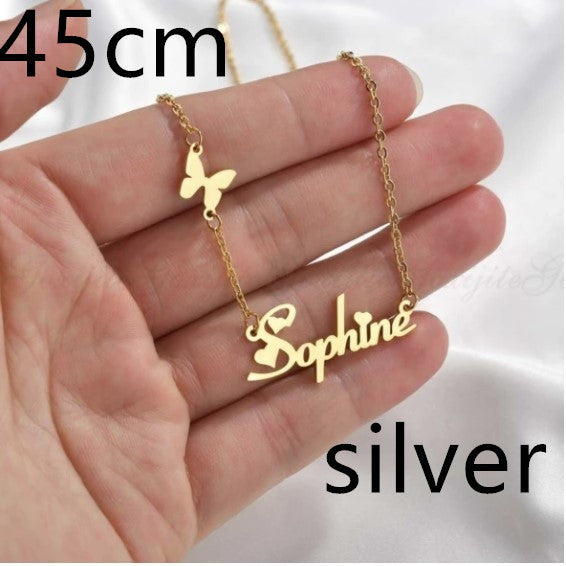 Your Name, Your Story – Necklace Alloy Pendant Font Fascinating Pendant Personalized Necklace