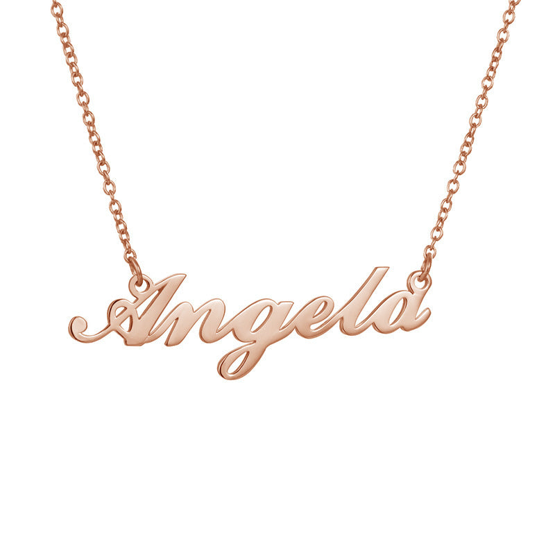 Your Name, Your Story – Necklace Alloy Pendant Font Fascinating Pendant Personalized Necklace