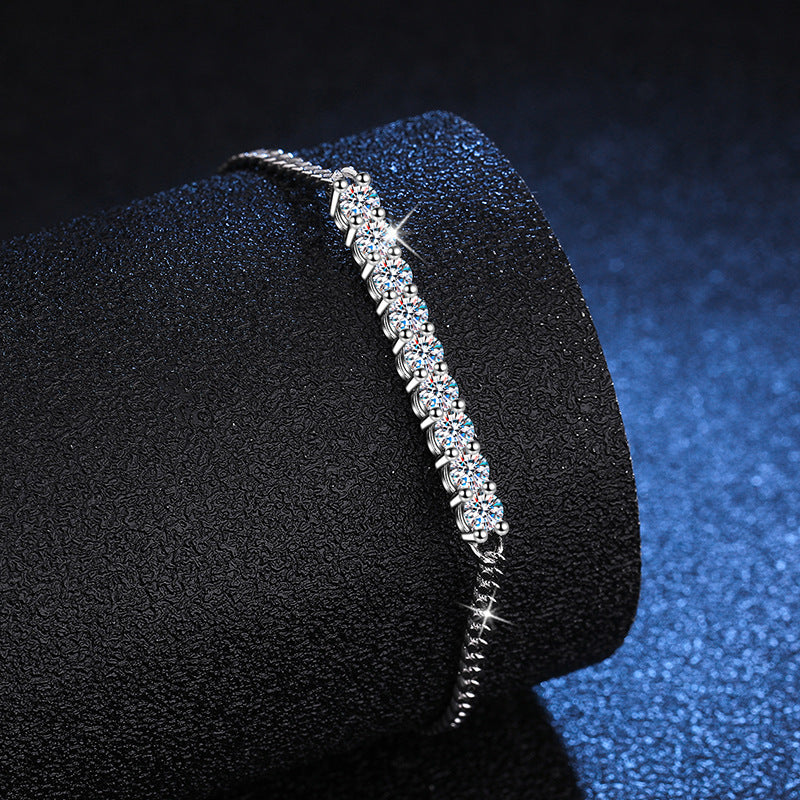 Soul Link – S925 Sterling Silver Cuban Moissanite Bracelet – Dazzling Luxury for Every Occasion