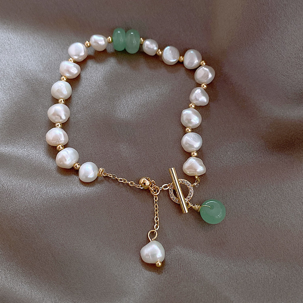 Ocean Whispers – Irregular Freshwater Pearl Adjustable Bracelet