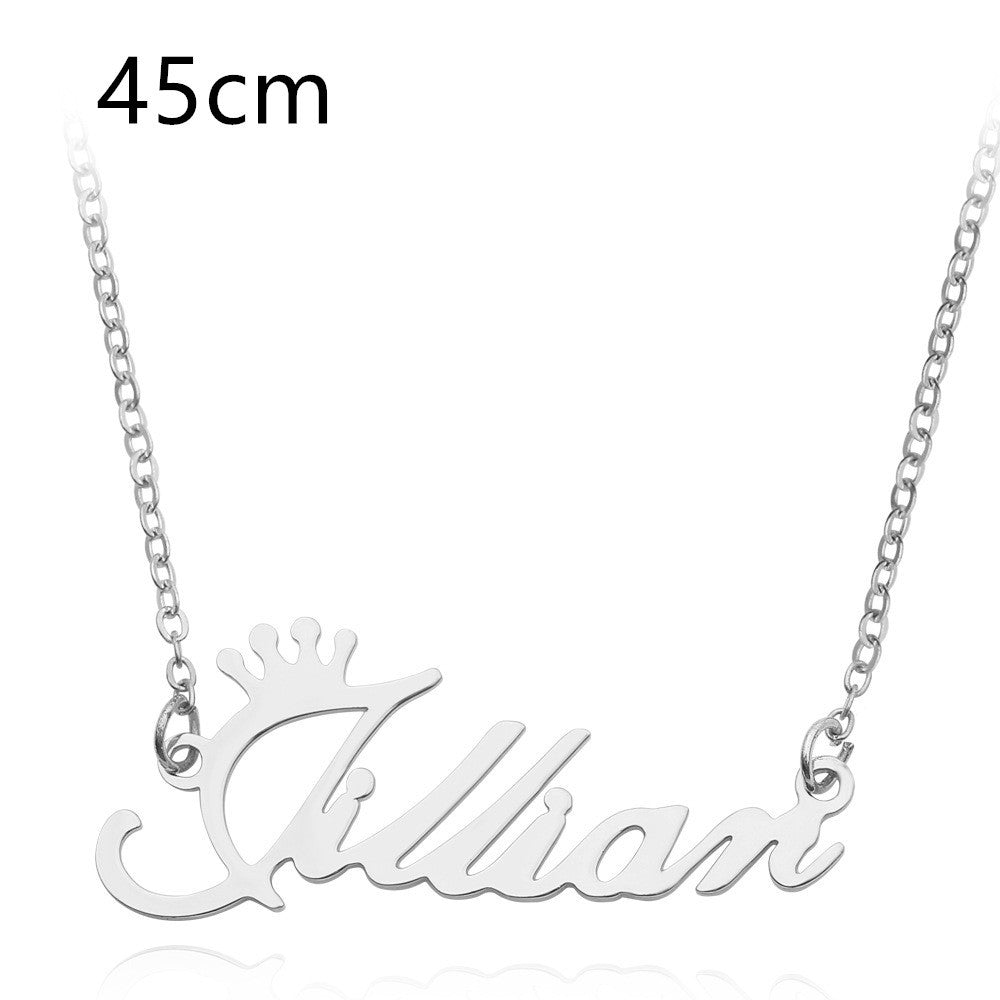 Your Name, Your Story – Necklace Alloy Pendant Font Fascinating Pendant Personalized Necklace