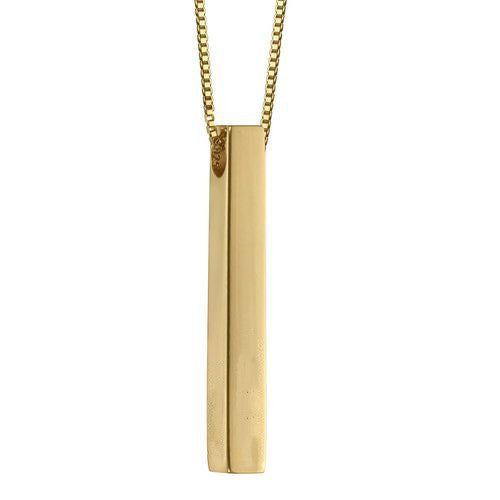 Your Name, Your Story – Personalized 925 Silver Bar Pendant
