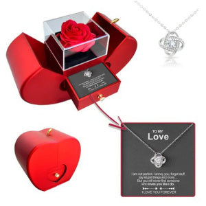 Eternal Apple – Preserved Rose & Jewelry Keepsake Box
