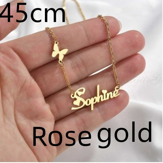 Your Name, Your Story – Necklace Alloy Pendant Font Fascinating Pendant Personalized Necklace