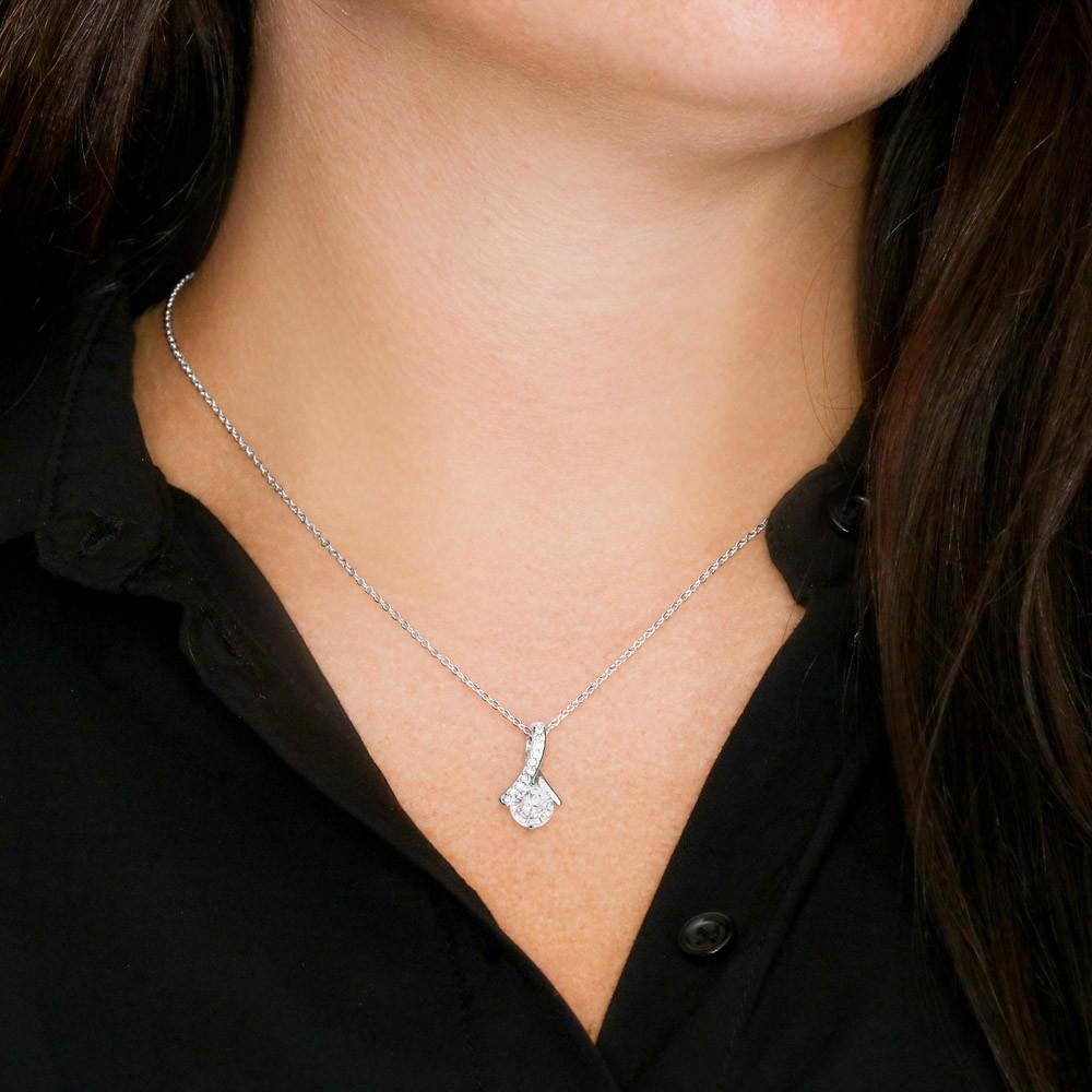 Spark of Clarity – Dazzling Zircon Pendant for Daughter