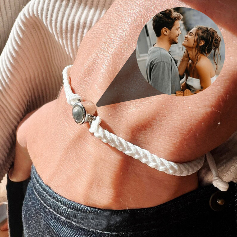 Our Story, In Light – Custom Photo Projection Bracelet