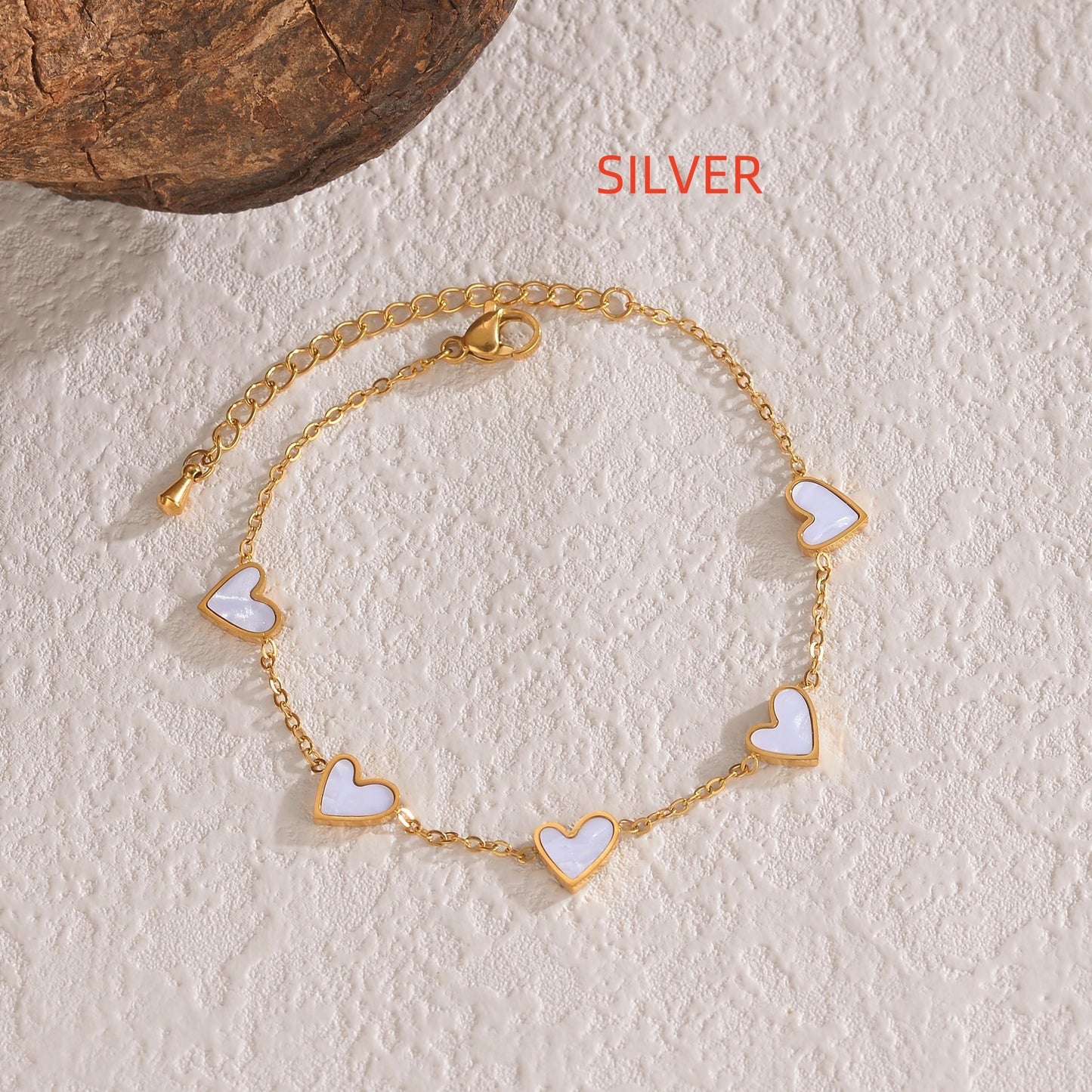Pure Love Drip – Ins Love Bracelet  Stainless Steel Dripping Heart Bracelet Fashion