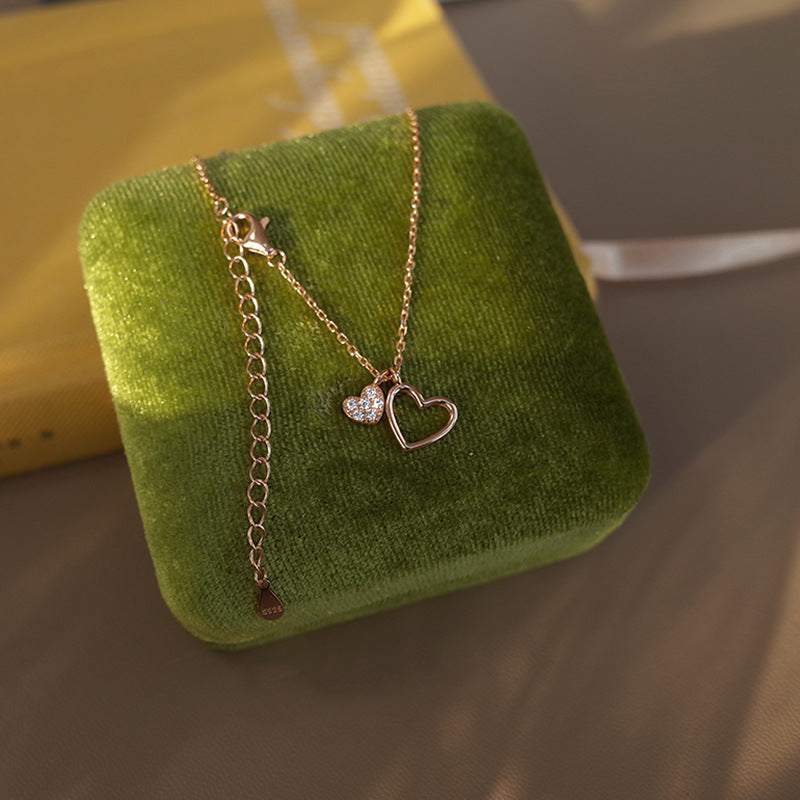 Heart-to-heart Love Necklace Women's Double Heart